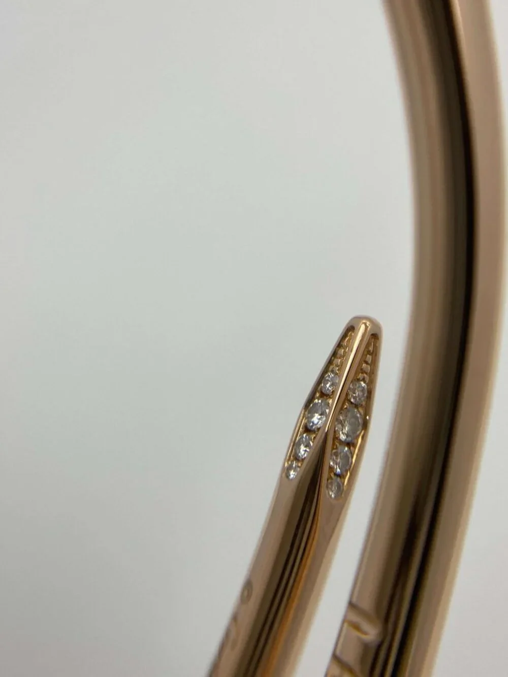 Cartier Juste un Clou Bracelet Classic 18K Rose Gold Diamonds Size 16